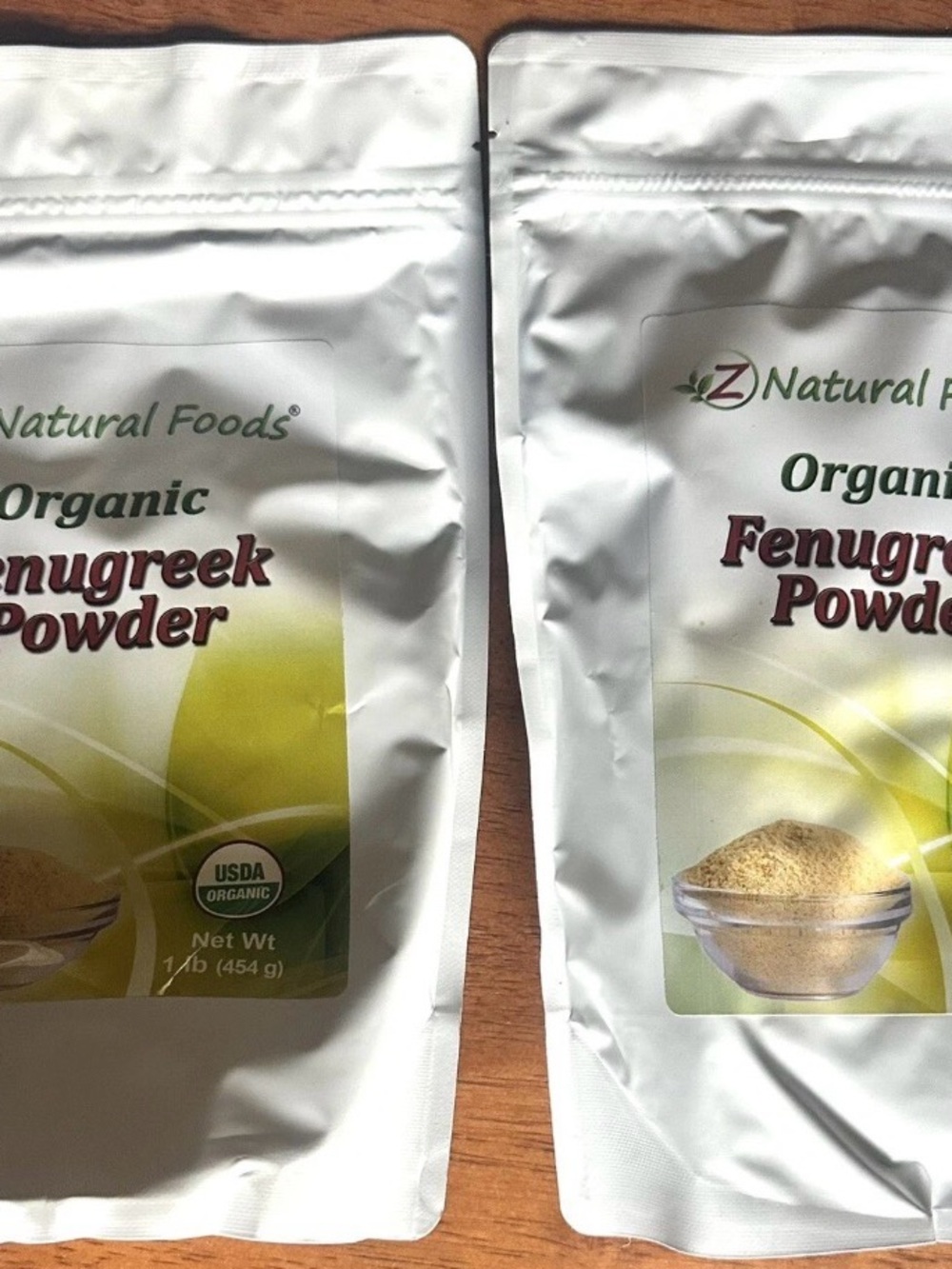 Z Natural Foods Organic Fenugreek Powder - 2 bags (2lbs)